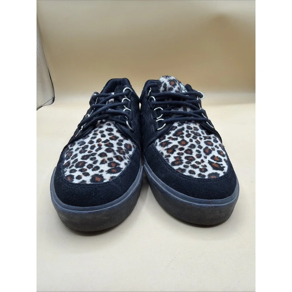 T.U.K. - Creeper Black Leopard/Canvas Upper - Girl Shoes Size 10M